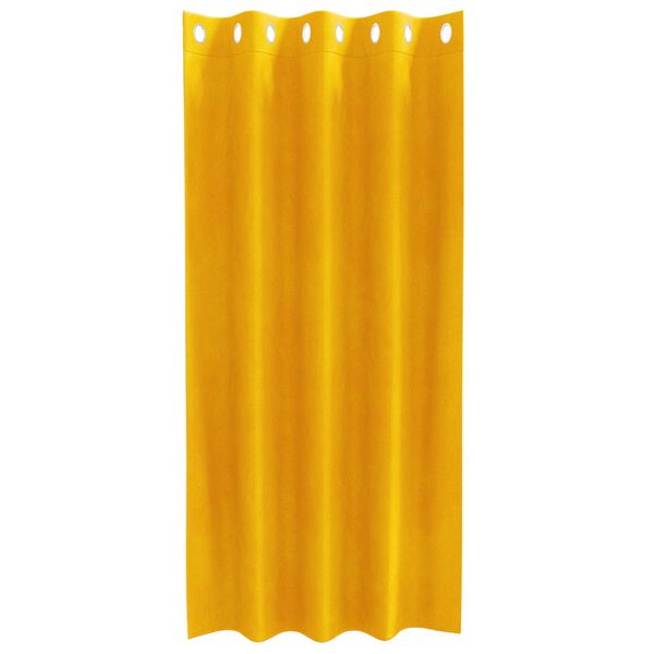 vidaXL Tende oscuranti 2 pcs Giallo senape 140 x 175 cm Velluto