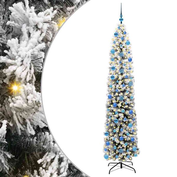 vidaXL Albero di Natale artificiale con 300 LED Verde 240 cm