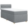 vidaXL Giroletto a Molle con Materasso Grigio Chiaro 80x200 cm Tessuto