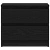 vidaXL Armadio da Notte 2 pcs Rovere Nero 50 x 40 x 43,5 cm