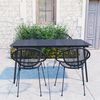 vidaXL Set da Pranzo da Giardino 5 pz in Rattan PVC Nero