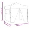 vidaXL Gazebo Professionale Pieghevole con 4 Pareti 2x2m Acciaio Crema