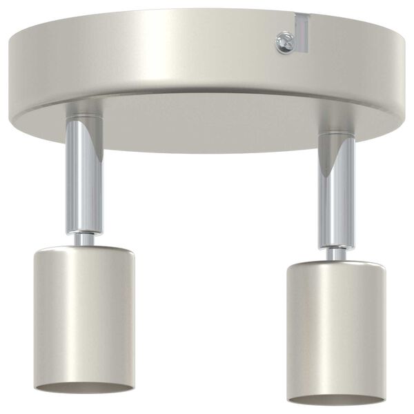 vidaXL Faretto da soffitto Nickel spazzolato 12 x 8 cm Acciaio