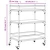 vidaXL Carrello Cucina Rovere Marrone 65x40x86,5 cm Legno Multistrato