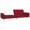 vidaXL Divano Letto a 2 Posti con Poggiapiedi Rosso Vino Velluto