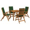 vidaXL Set da pranzo da giardino 5 pezzi Naturale