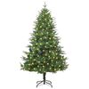 vidaXL Albero di Natale artificiale con luci integrate Verde 180 cm