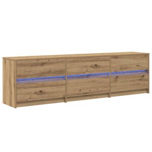 vidaXL Unit&agrave; TV 2 pz Rovere artigianale Legno ingegnerizzato