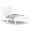 vidaXL Giroletto Bianco in Legno Massello 75x190 cm Small Single