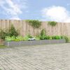 vidaXL Fioriera Grigio chiaro 195 x 100 x 45 cm Acciaio zincato