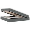 vidaXL Letto con contenitore e materasso Grigio scuro 200 x 200 cm