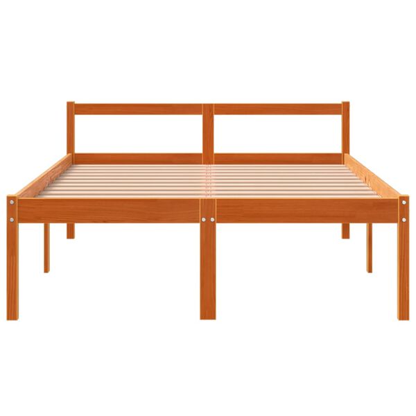 vidaXL Letto per Anziani Marrone Cera 120x200cm Legno Massello di Pino