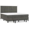 vidaXL Giroletto a Molle con Materasso Grigio Scuro 180x200 cm Velluto