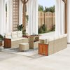 vidaXL Set Divano da Giardino 10 pcs Beige e Crema polyrattan