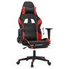 vidaXL Sedia da Gaming con Poggiapiedi Nero e Rosso in Similpelle