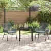 vidaXL Set da Pranzo per Giardino con cuscino 3 pcs Grigio polyrattan