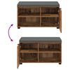 vidaXL Panca per ingresso con cuscino Legno vecchio 80 x 38 x 46 cm