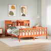 vidaXL Letto Libreria senza Materasso Marrone Cera 200x200 cm in Pino