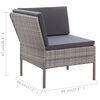 vidaXL Set Divani da Giardino 6 pz con Cuscini in Polyrattan Grigio
