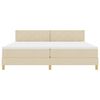 vidaXL Letto a Sorgente LED con materasso Crema 200 x 200 cm Tessuto