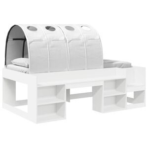 vidaXL Letto alto per bambini con storage 3 pz Bianco