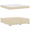 vidaXL Struttura del letto con materasso Crema 200 x 200 cm Tessuto