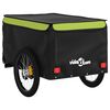 vidaXL Rimorchio da Bici Nero e Verde 45 kg in Ferro