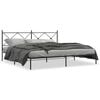 vidaXL Giroletto con Testiera in Metallo Nero 193x203 cm
