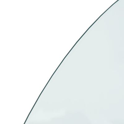 vidaXL Lastra in Vetro per Caminetto Semicircolare 1200x600 mm
