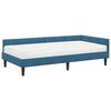 vidaXL Struttura Letto Angolare con Materasso Altro 2 pcs Blu Velluto