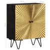 vidaXL Credenza con Frontale in Ottone 60x30x74 cm in Legno di Mango