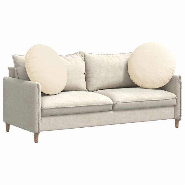 vidaXL Cuscini per Seduta 2 pcs Crema Ø 60 cm Tessuto in Cords