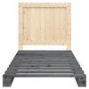 vidaXL Giroletto con Testiera Grigio 100x200 cm Legno Massello di Pino