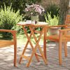 vidaXL Tavolo da Giardino Pieghevole Ø60x75cm Legno Massello di Acacia