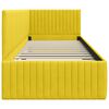 vidaXL Cornice del letto ad angolo Giallo 80 cm x 200 cm Velluto