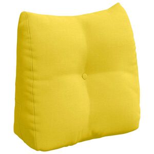 vidaXL Cuscino per Schiena Giallo Chiaro 45 x 24 x 50 cm Tessuto