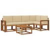 vidaXL Set di divani da esterno 6 pz Naturale e Beige
