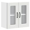 vidaXL Pensile da Cucina con Porta in Vetro Kalmar Bianco Truciolato