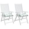 vidaXL Cuscini per Sedia 2 pz a Foglie 50x50x7 cm Tessuto Oxford