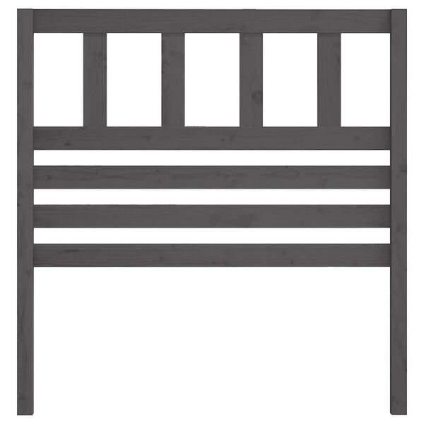 vidaXL Testiera per Letto Grigia 96x4x100 cm in Legno Massello di Pino