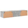 vidaXL Armadio in Legno con cassetto Grigio cemento 150 x 39 x 30 cm