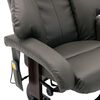vidaXL Poltrona Massaggiante Reclinabile Grigia in Similpelle