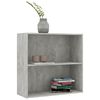 vidaXL Libreria 2 Ripiani Grigio Cemento 80x30x76,5 Legno Multistrato