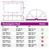vidaXL Dome Piscina Trasparente 336 x 322 x 160 cm PVC