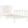 vidaXL Giroletto con Testiera Bianco Small Single Legno Massello