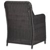 vidaXL Set da Pranzo da Giardino 7 pz in Polyrattan Nero