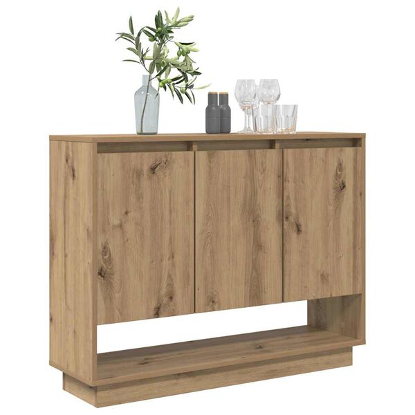 vidaXL Credenza Rovere artigianale 97 x 29 x 75 cm Legno multistrato