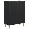 vidaXL Mobiletto da Bagno ARNHEM Nero 59,5 x 31 x 80 cm