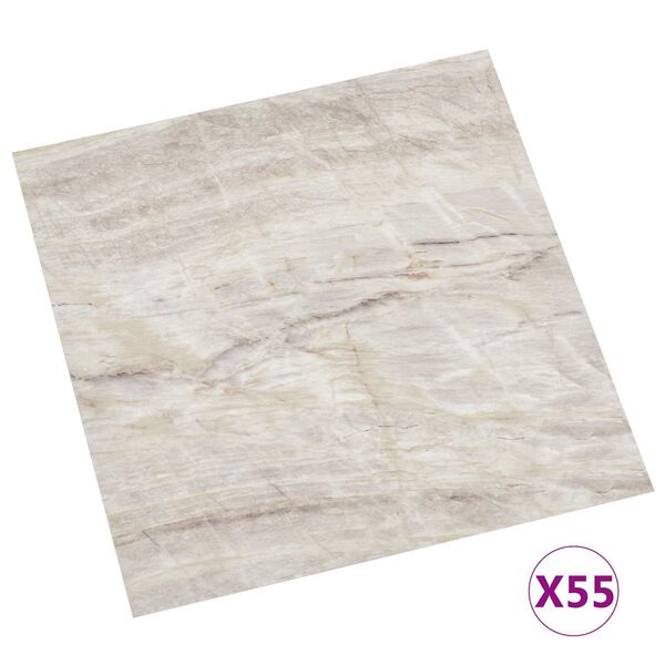 vidaXL Tavole per Pavimenti 55 pcs Beige 5,11 m&sup2; PVC