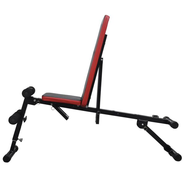 vidaXL Panca Reclinabile con Bilanciere e Set di Manubri da 30,5 kg